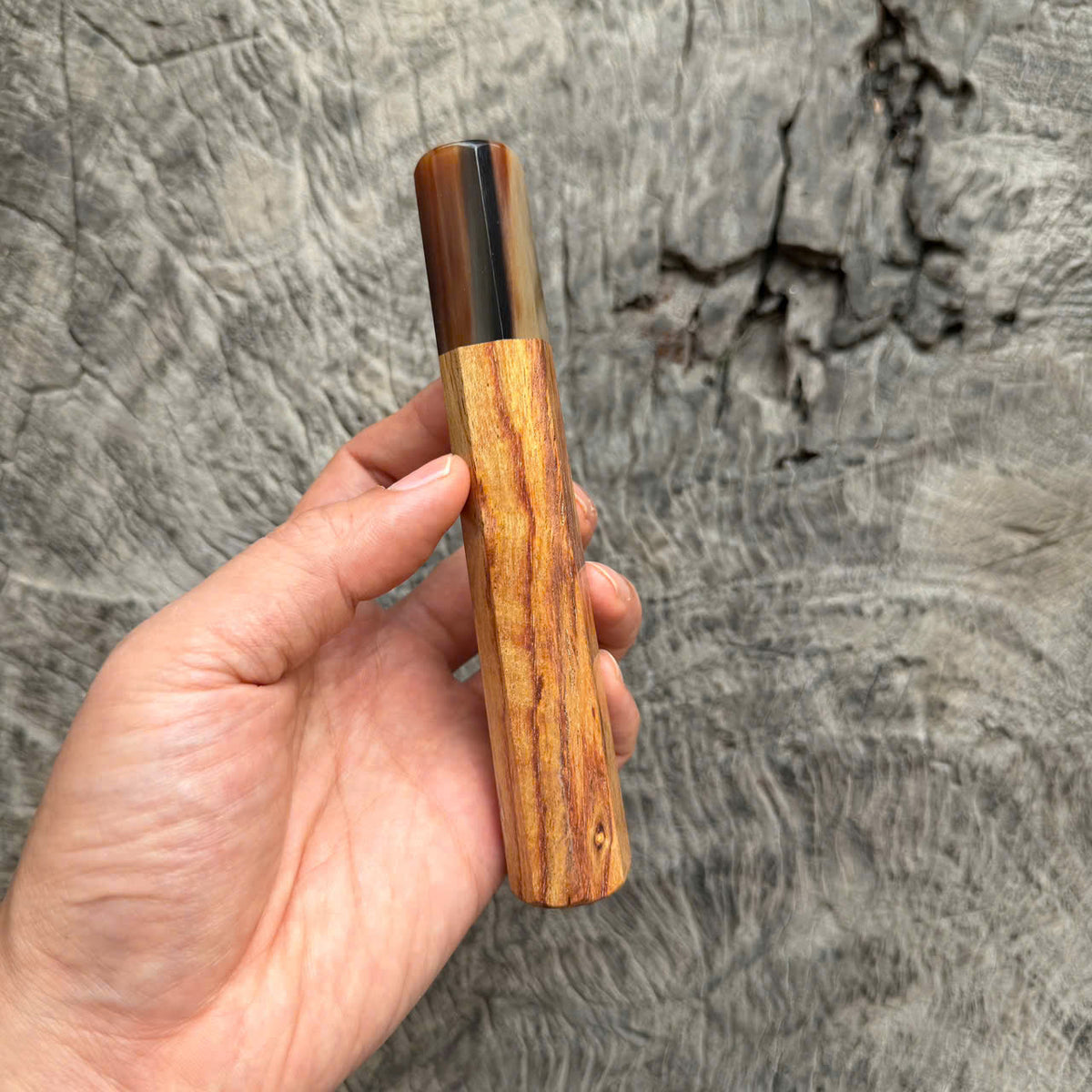 I - 15 Huanghuali Wood Wa handle, Marble horn ferrule, 140mm