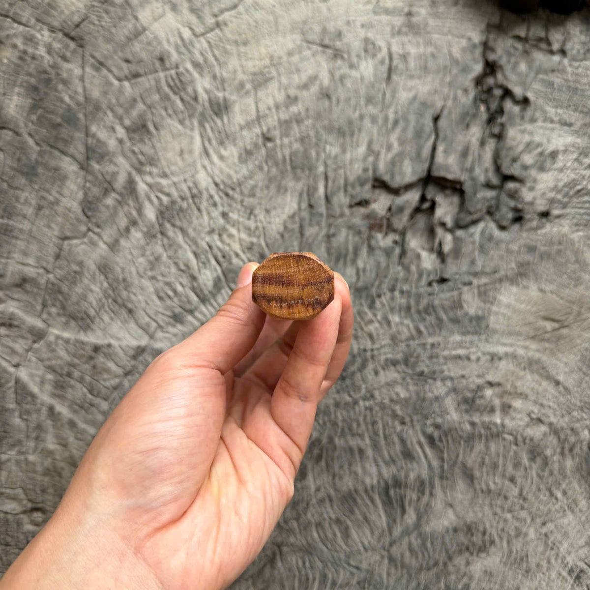 I - 15 Huanghuali Wood Wa handle, Marble horn ferrule, 140mm