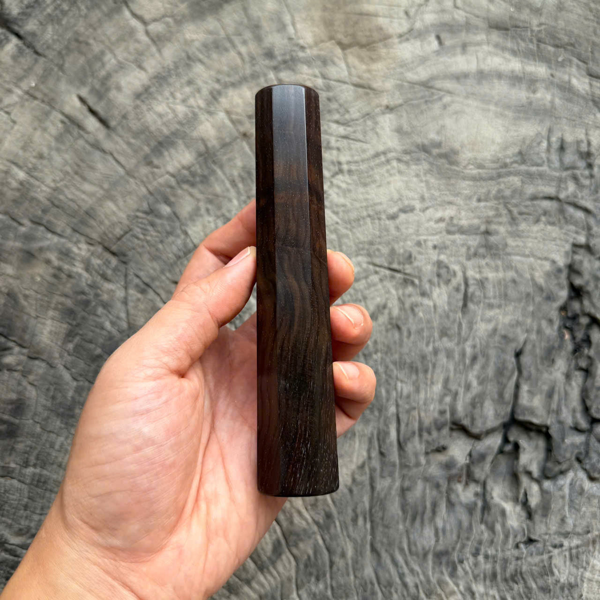 I - 70 Dark Curly Siamese Rosewood Wa handle, Mono, 145 mm handle