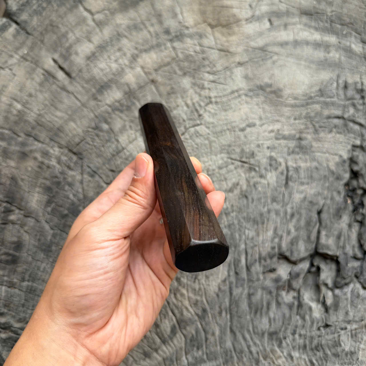 I - 70 Dark Curly Siamese Rosewood Wa handle, Mono, 145 mm handle
