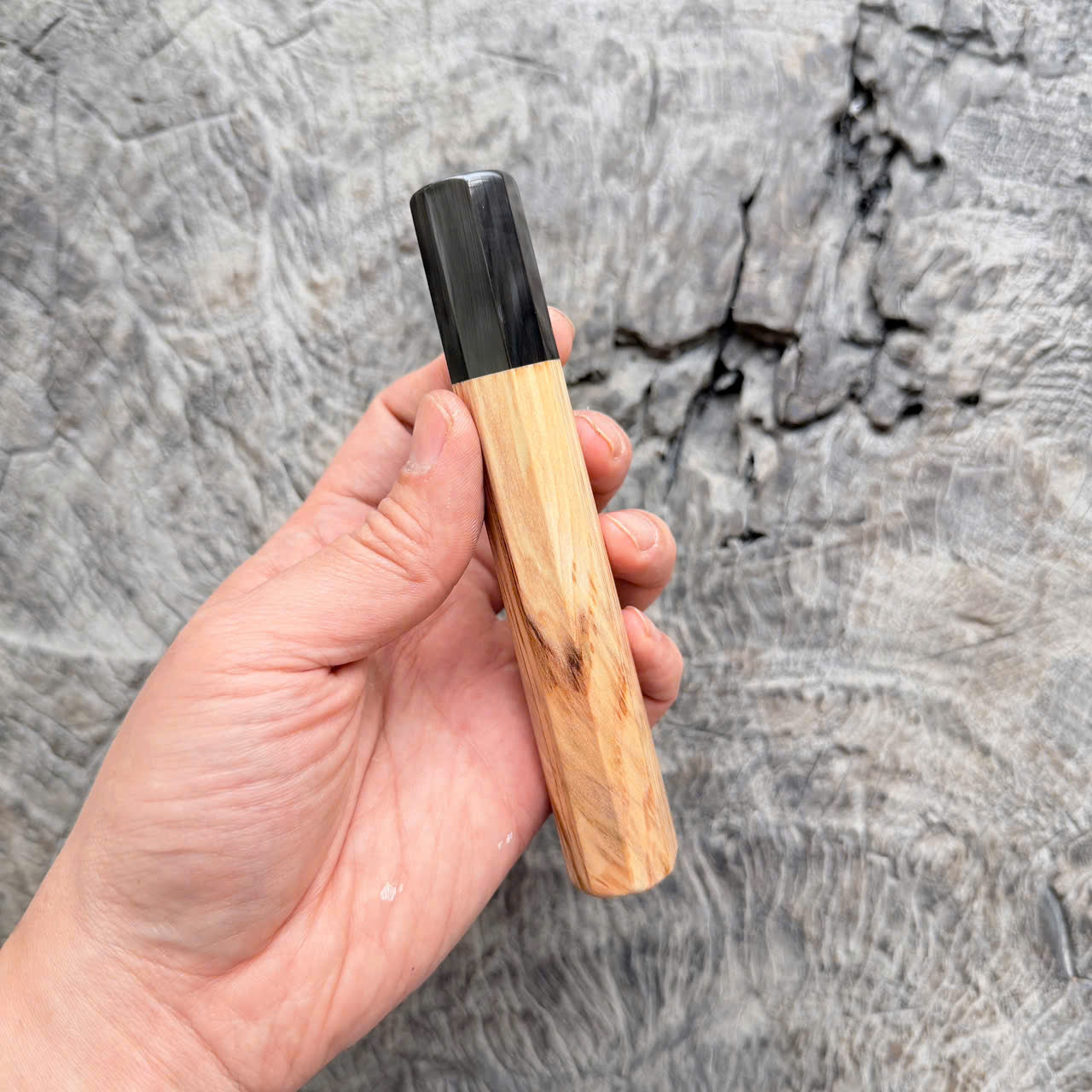 I- 4 Japanese Cedar Wa handle, Black horn Ferrule - 135mm