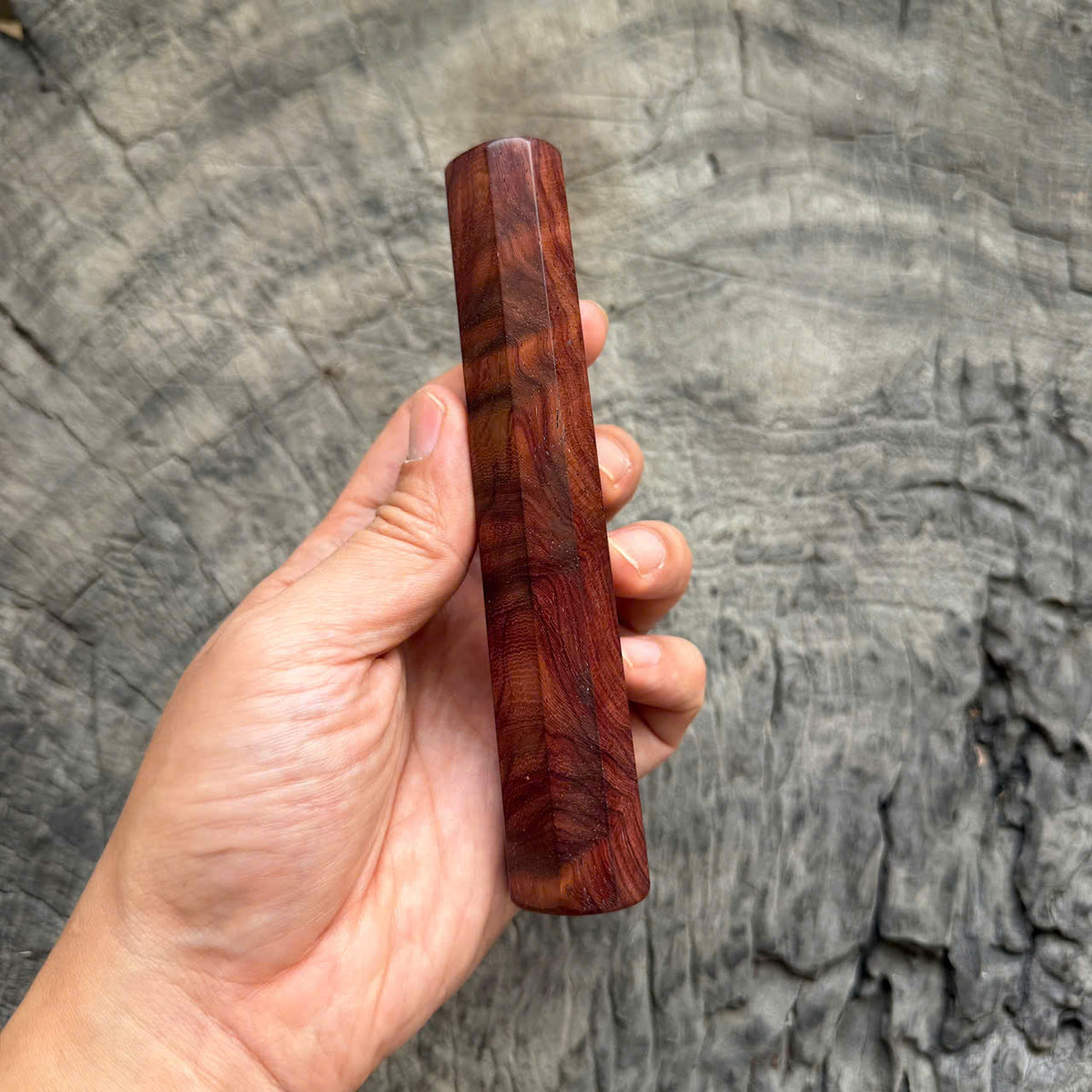 I - 4 Quilted Purple Rosewood Wa handle, Mono, 140mm handle
