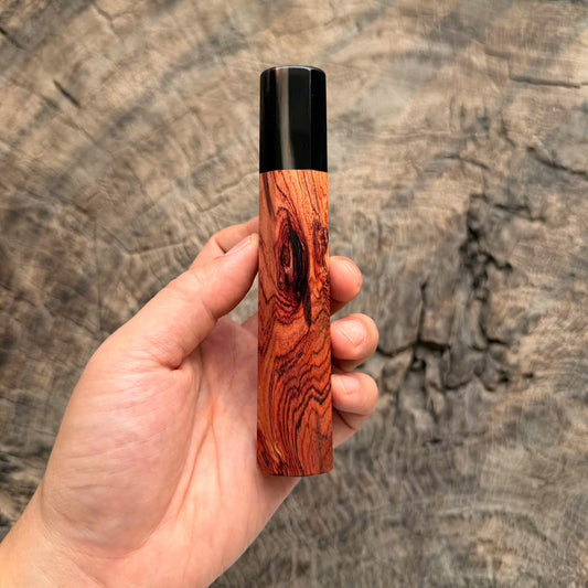 I- 3 Eye Rosewood Wa handle, Black White horn Ferrule - 135mm