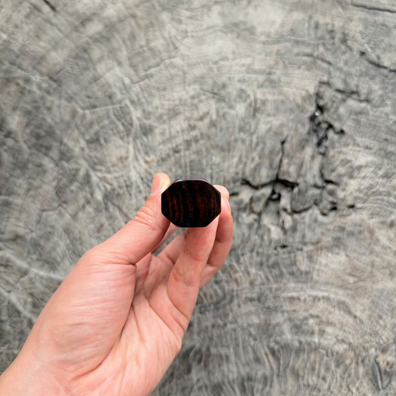 I -19 Black Red Siamese Rosewood Wa handle, Black white horn Ferrule , 140mm handle