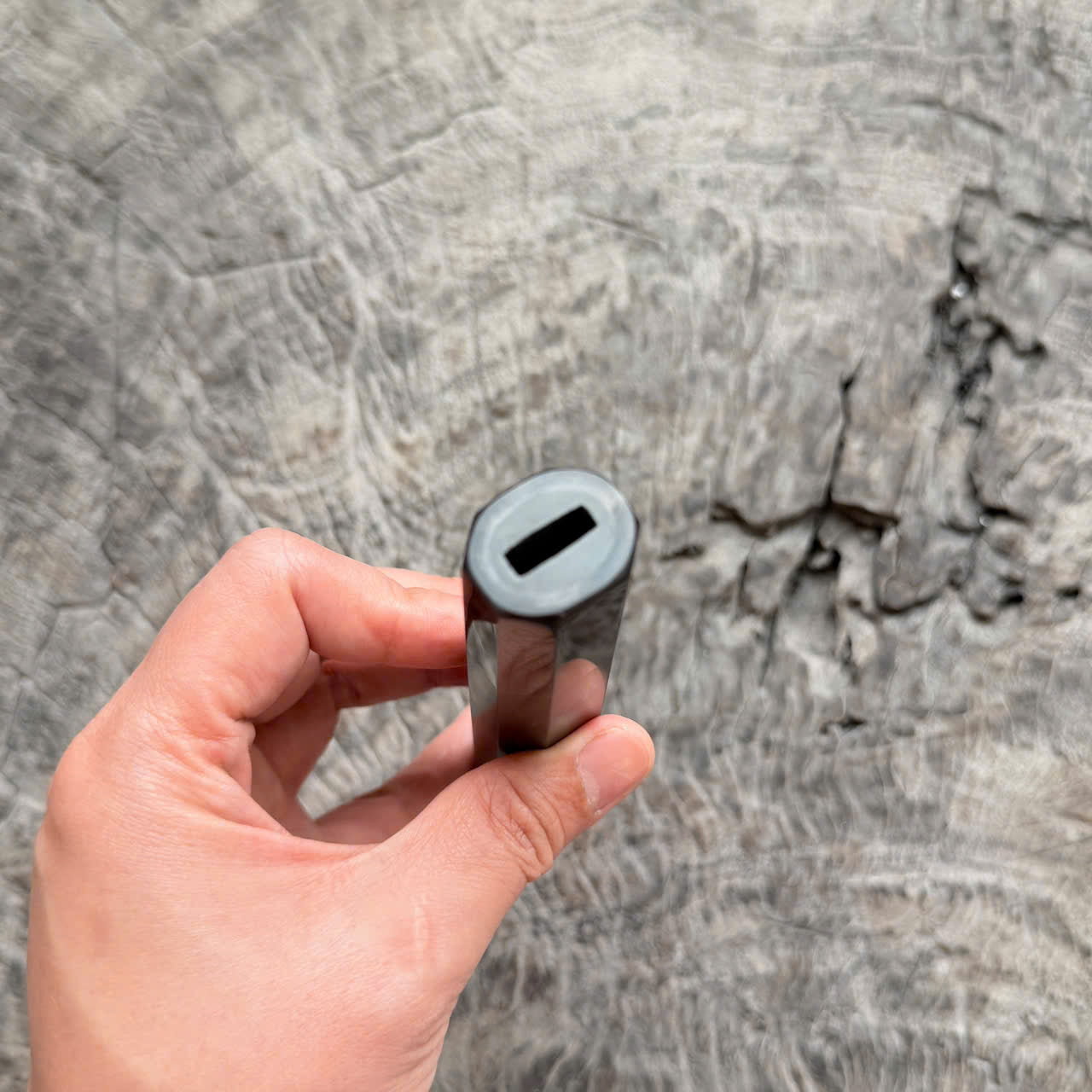 I - 11 Grained Ebony Wa handle, Black white horn Ferrule , 140mm handle