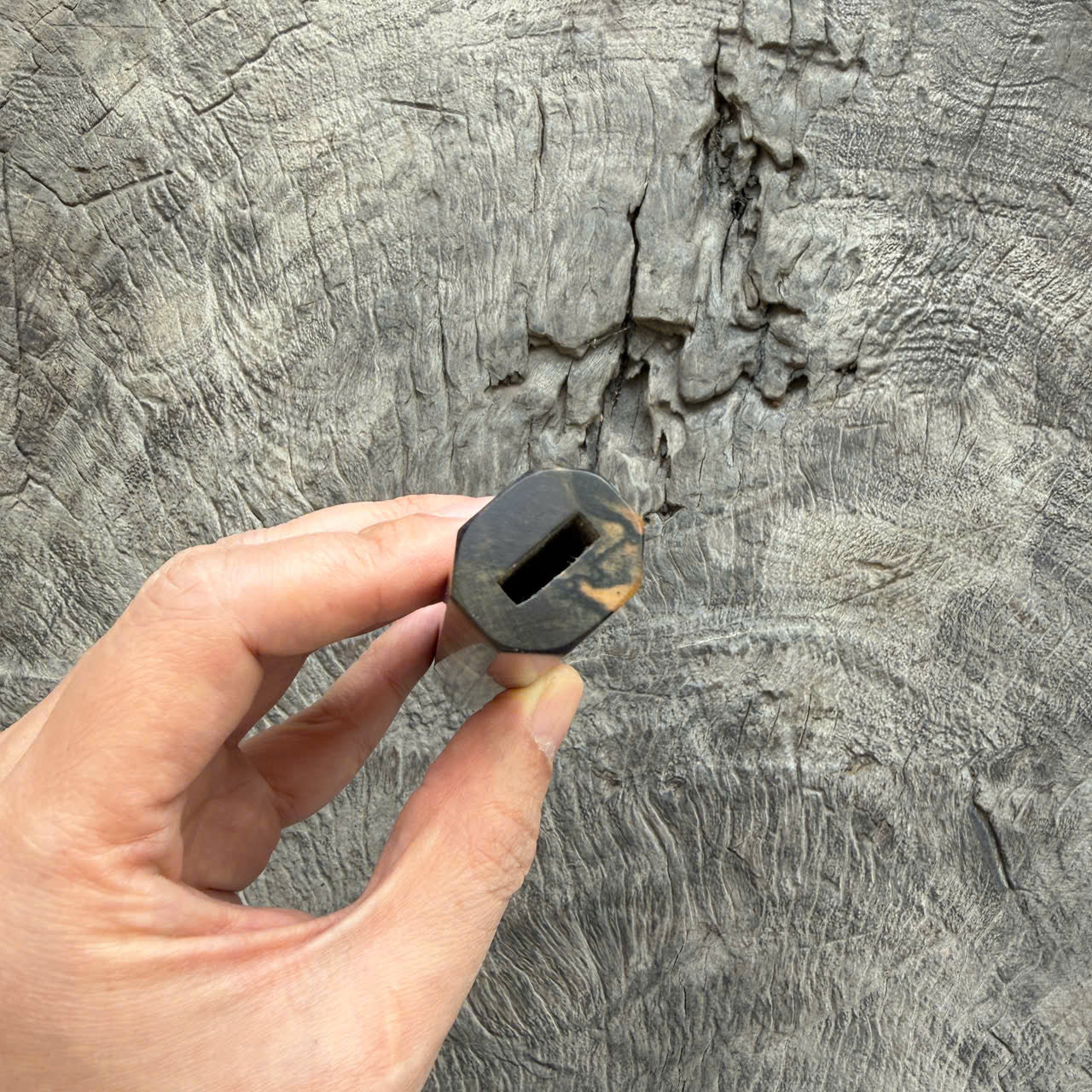 I - 10 Two tone Ebony Wa handle, Mono -  140 mm