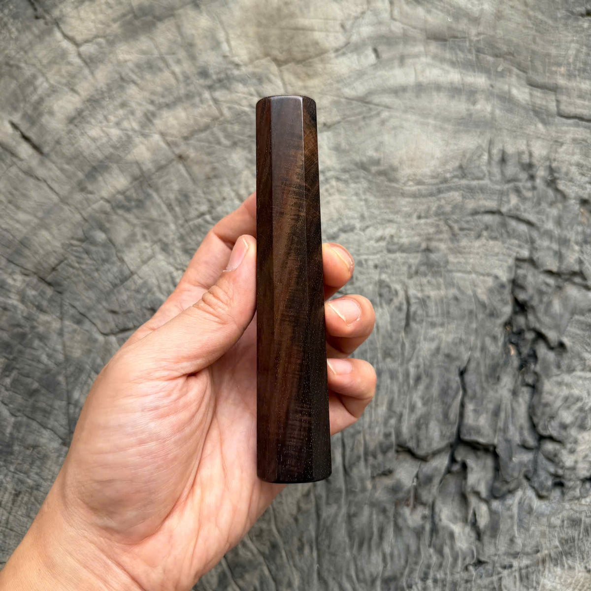 I- 62 Curly Siamese Rosewood Wa handle, Mono, 135mm handle