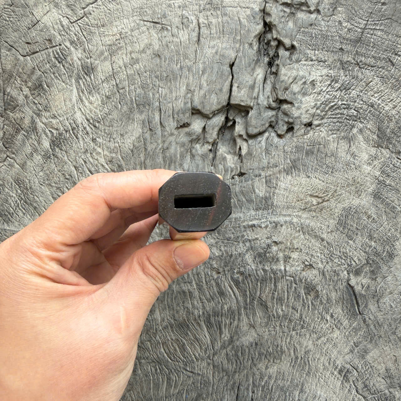 I - 12 Curly Siamese Rosewood Wa handle, Mono -  140 mm