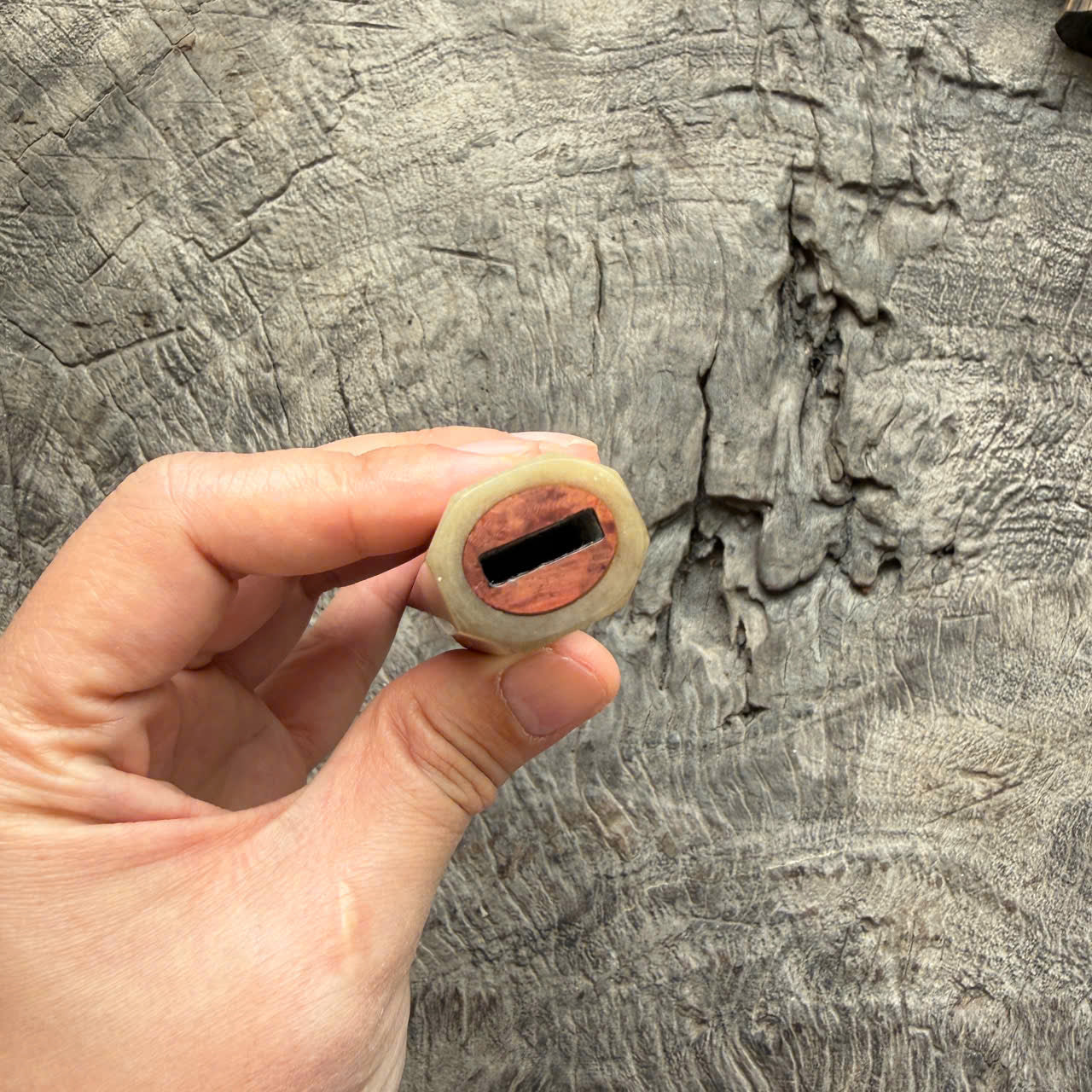 I- 4 Burl Rosewood Wa handle, Ivory horn ferrule- 135mm