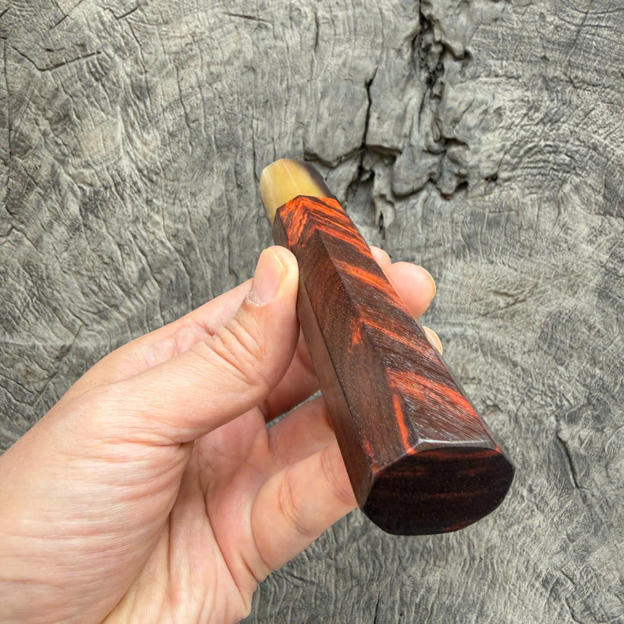 I - 19 Siamese Rosewood Wa handle, Marble Horn Ferrule - 145 mm