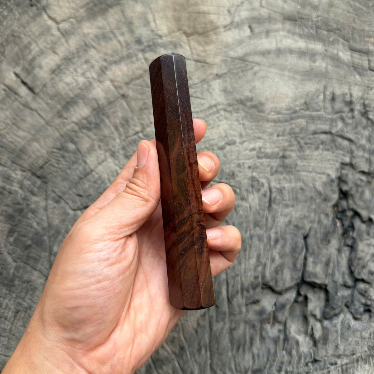 I - 63 Curly Siamese Rosewood Wa handle, Mono, 140mm handle