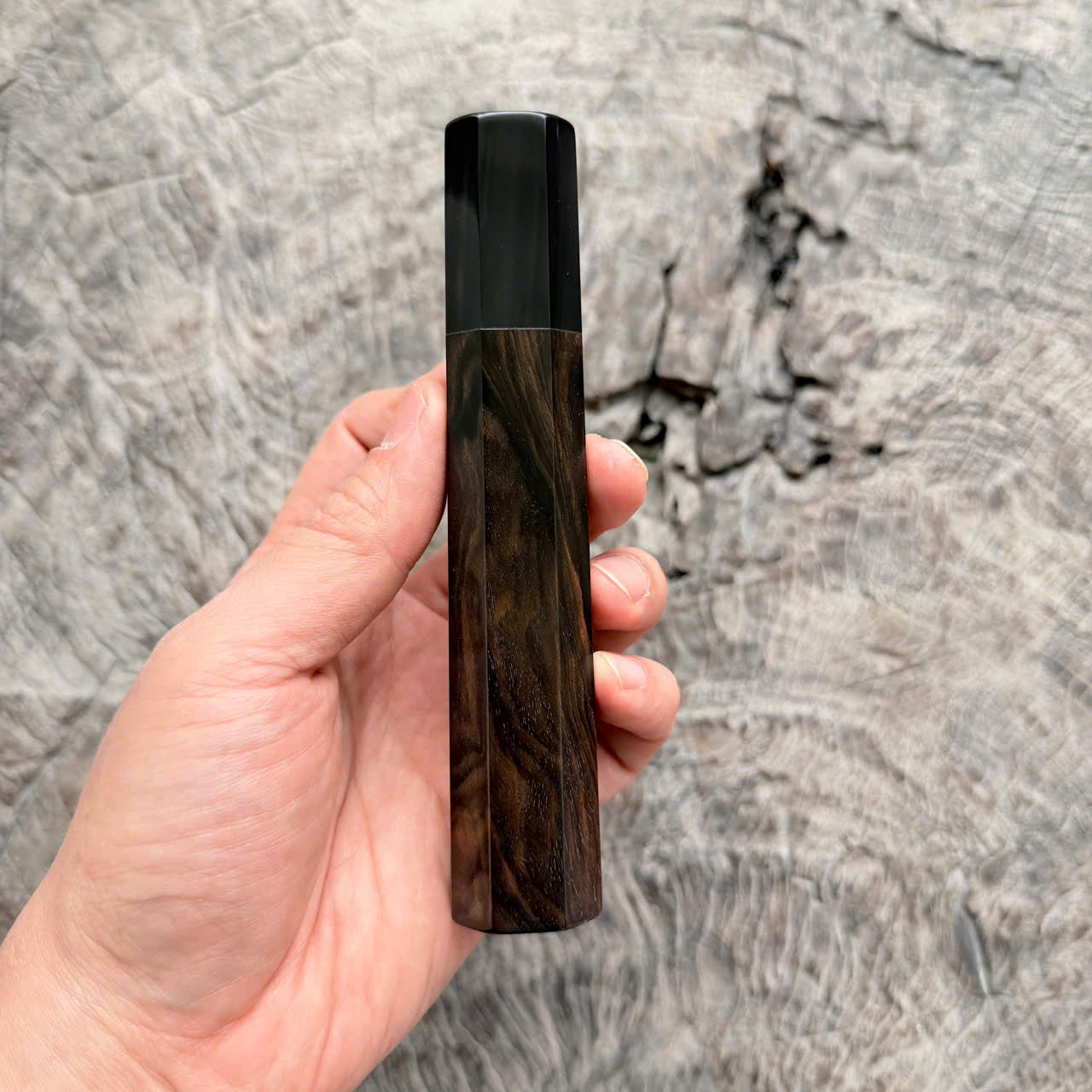 I - 2 Black Rosewood Wa handle - black horn ferrule - 140 mm