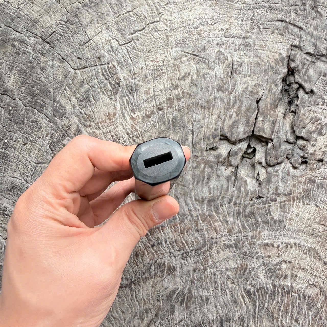 I -2 Burmese Blackwood Wa handle, black ferrule,  145 mm handle