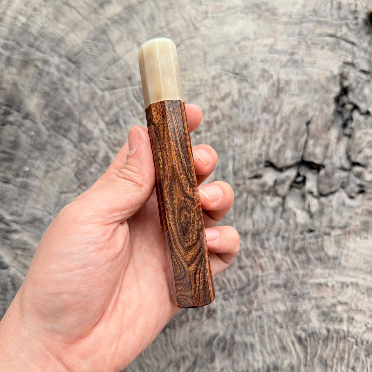 I- 6 Desert Ironwood wa handle, Cream Horn Ferrule - 135mm