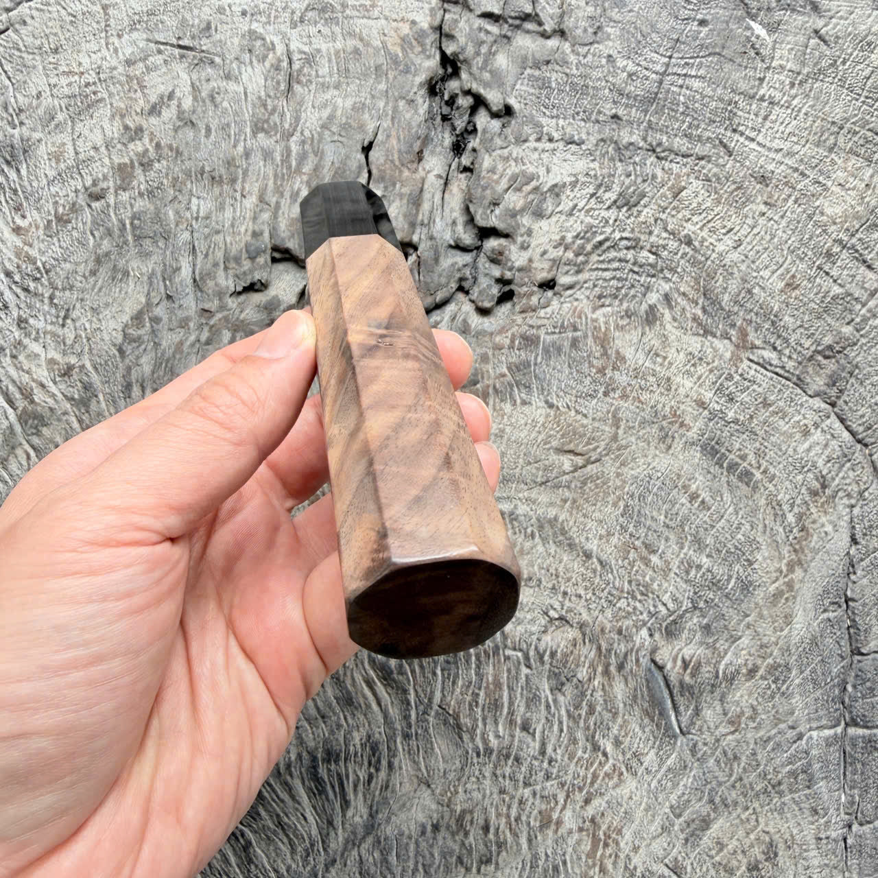 I -2 Walnut Wa handle, black ferrule,  145 mm handle