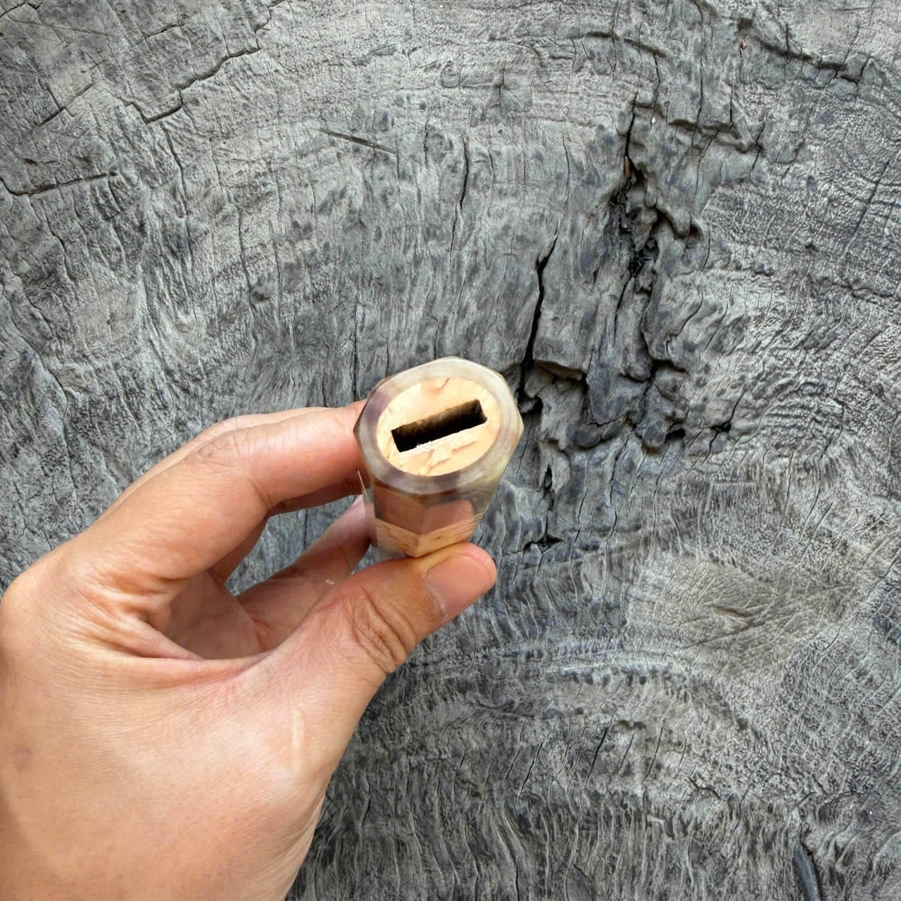 I - 8 Karelian Birch Wa handle, Cool Horn ferrule, 145 mm handle
