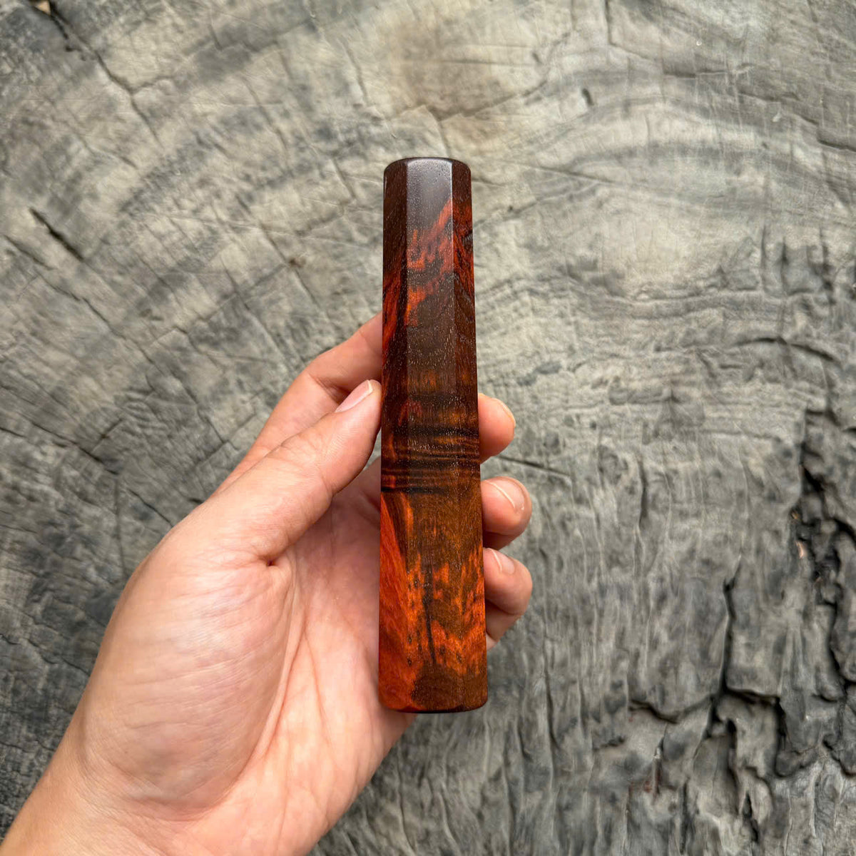 I -56 Quilted Siamese Rosewood  Wa handle, Mono, 140mm