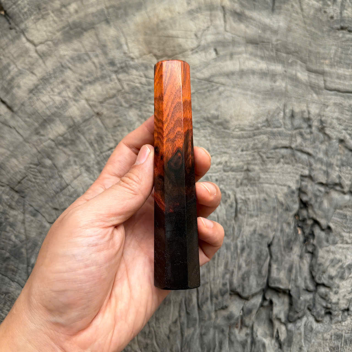 I- 58 Half Black Red Siamese Rosewood Wa handle, Mono, 135mm handle