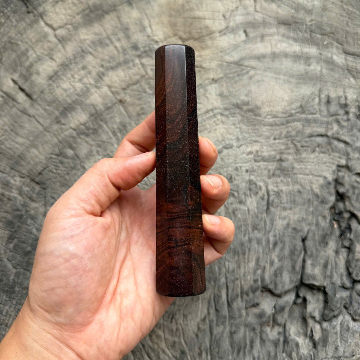 I- 59 Quilted Siamese Rosewood Wa handle, Mono, 135mm handle