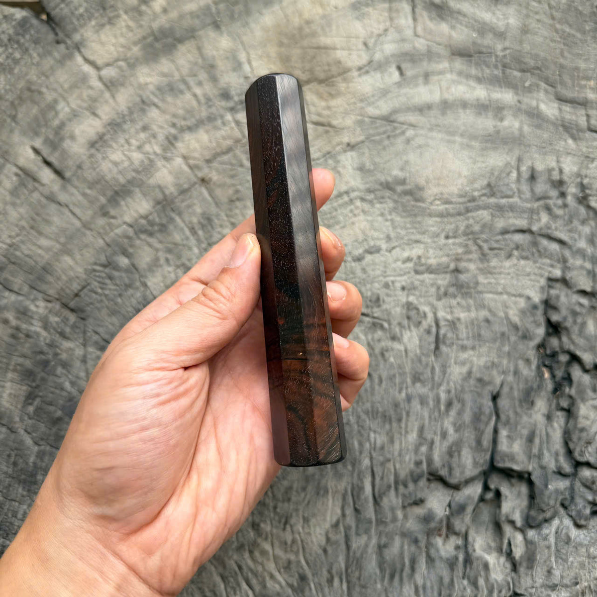 I- 59 Quilted Siamese Rosewood Wa handle, Mono, 135mm handle