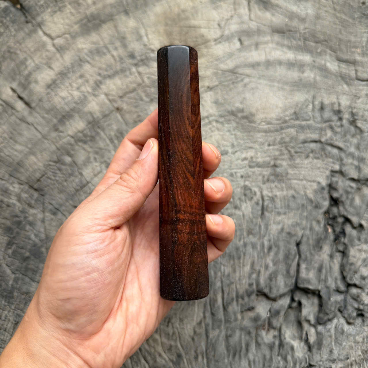 I- 59 Quilted Siamese Rosewood Wa handle, Mono, 135mm handle