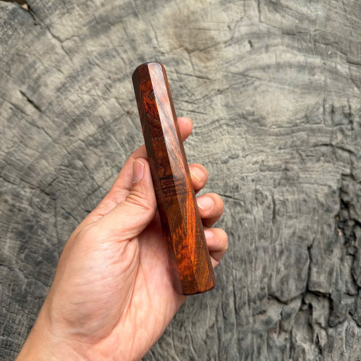 I -56 Quilted Siamese Rosewood  Wa handle, Mono, 140mm