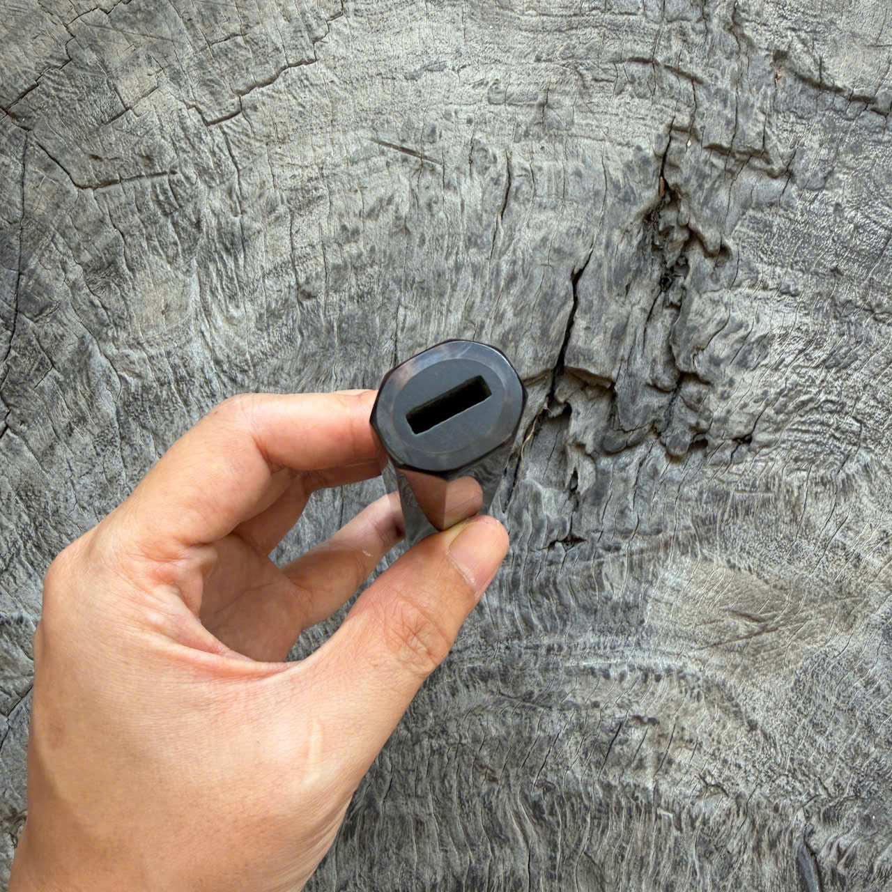 I -40 Ebony Wa handle, Cool White Horn ferrule, 140mm handle