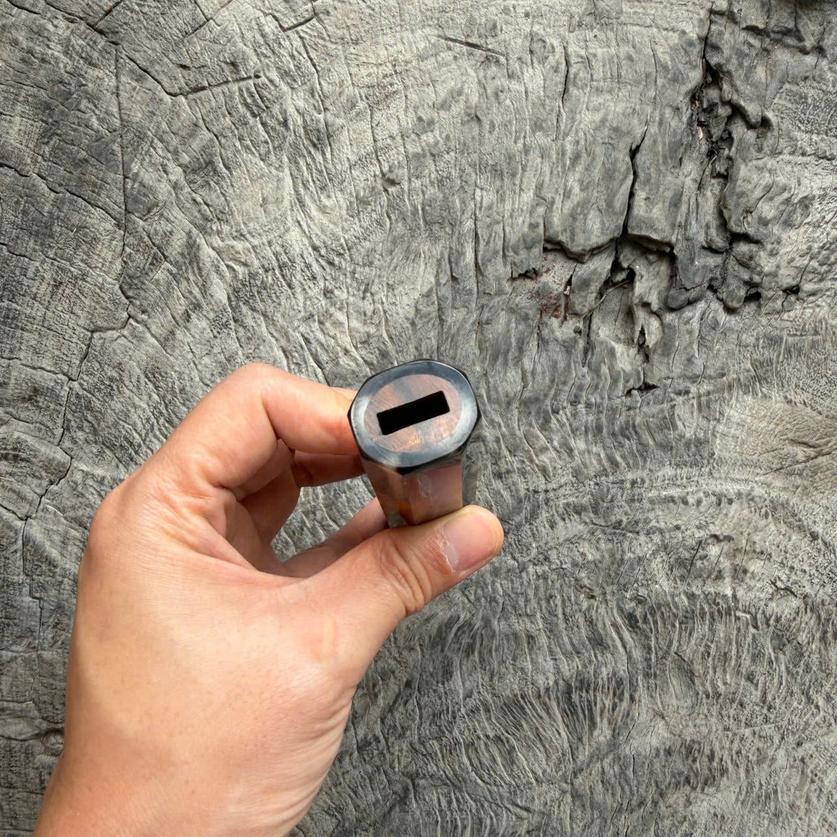 I -10 Desert Ironwood Wa handle, Nice Marble horn ferrule, 145 mm handle