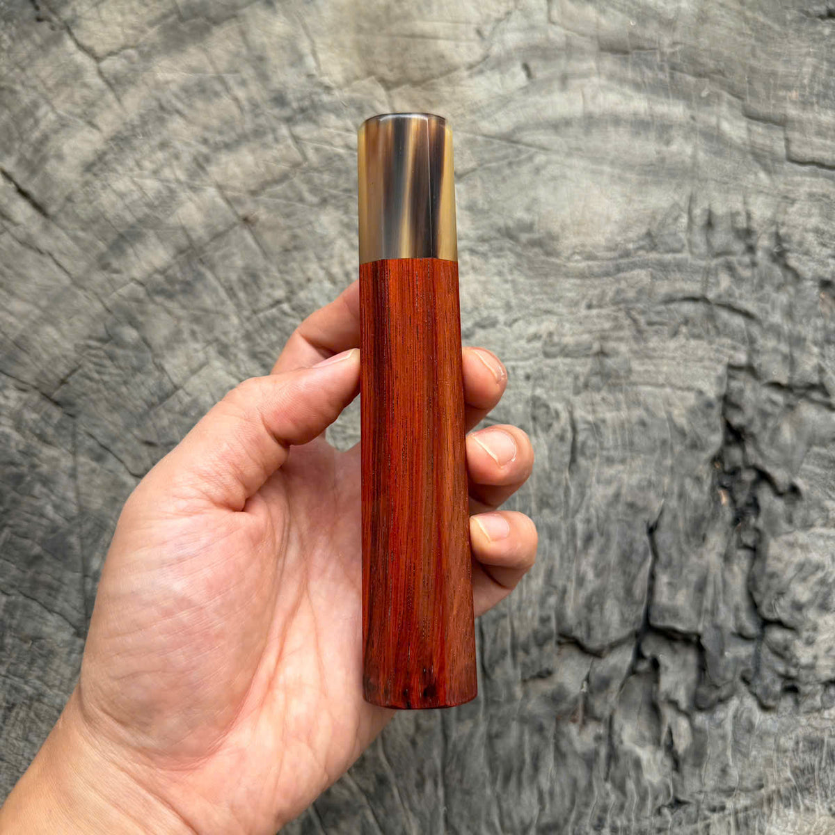 I -60 Orange Siamese Rosewood Wa handle, Marble horn ferrule, 145 mm handle