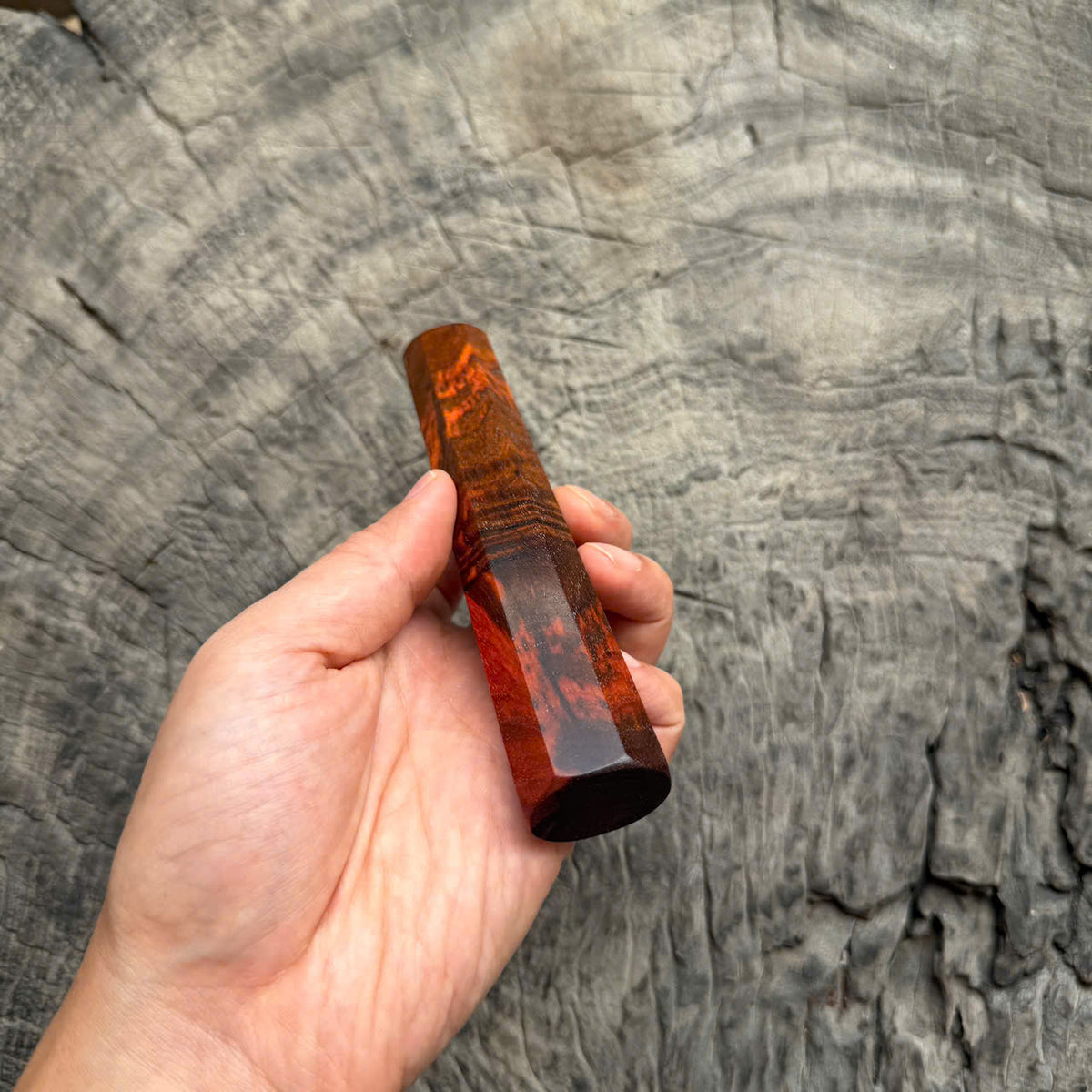 I -56 Quilted Siamese Rosewood  Wa handle, Mono, 140mm