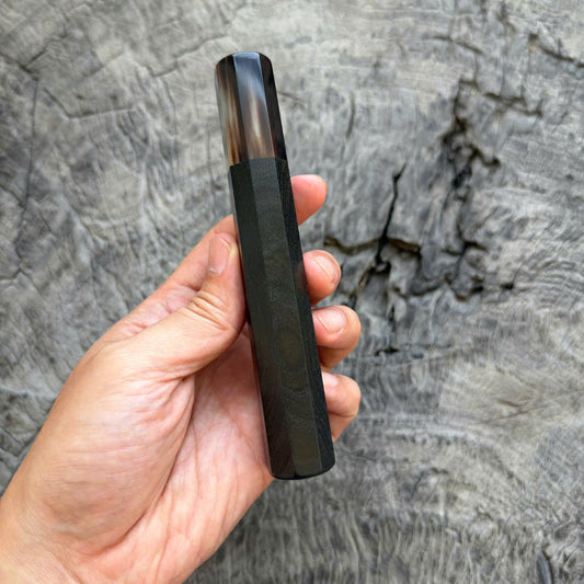 I -40 Ebony Wa handle, Cool White Horn ferrule, 140mm handle