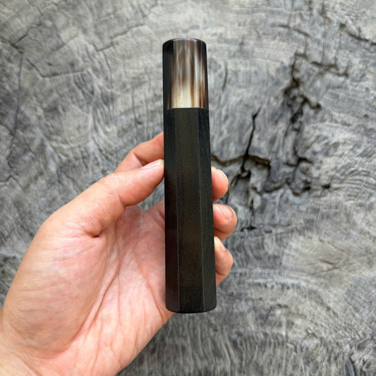 I -40 Ebony Wa handle, Cool White Horn ferrule, 140mm handle