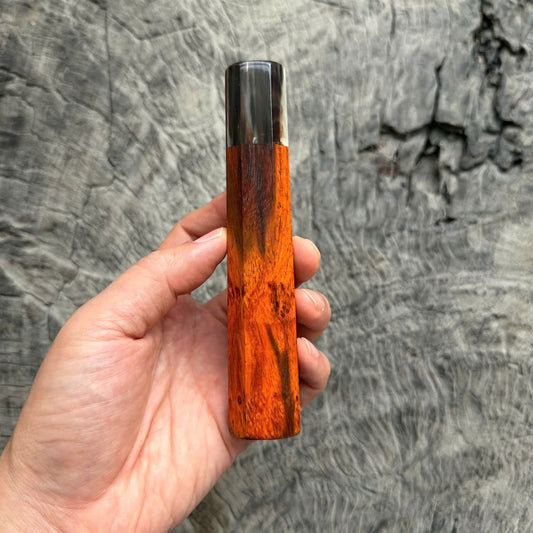 I - 4 Siamese Rosewood Burl Wa handle, Cool Marble horn Ferrule, 140mm