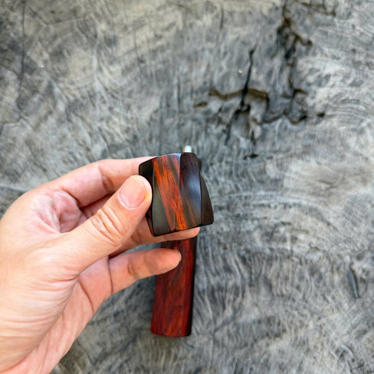 I- Set of Custom Wooden Portafilter Handle & Steam Knob Set, A2