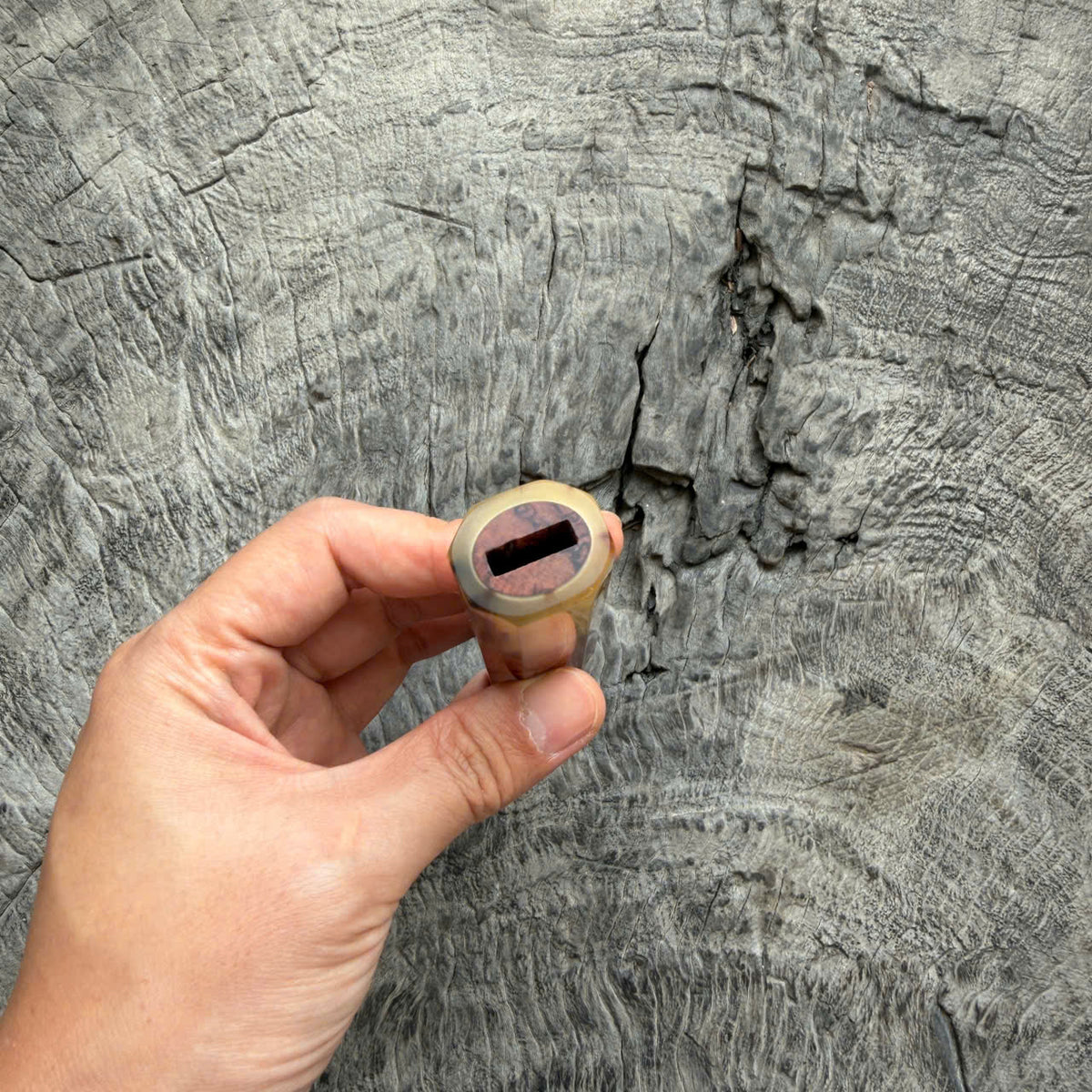 I -Unique Rosewood Grain Wa handle, Marble horn Ferrule, 140mm