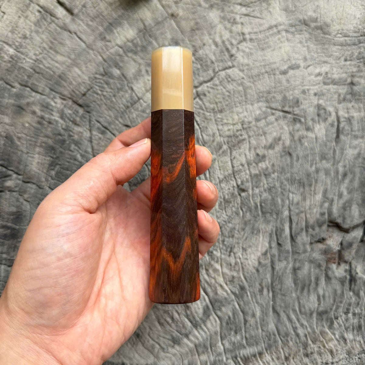 I -50 Siamese Rosewood Wa handle, White horn Ferrule, 140mm