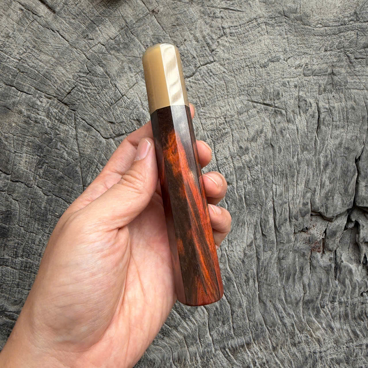 I -50 Siamese Rosewood Wa handle, White horn Ferrule, 140mm
