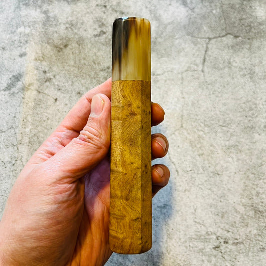 I-6  Burl handle with marble horn ferrule - 140mm