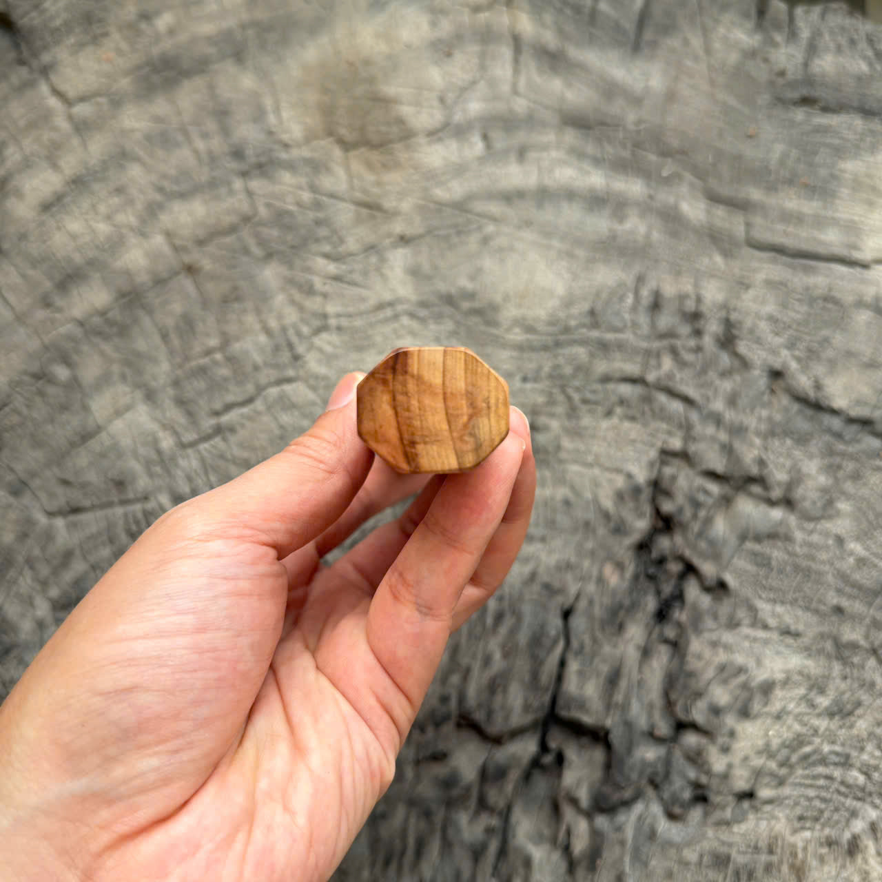 I - 6 Tamamoku Cedar Wa handle , Light Marble Horn ferrule, 145 mm handle