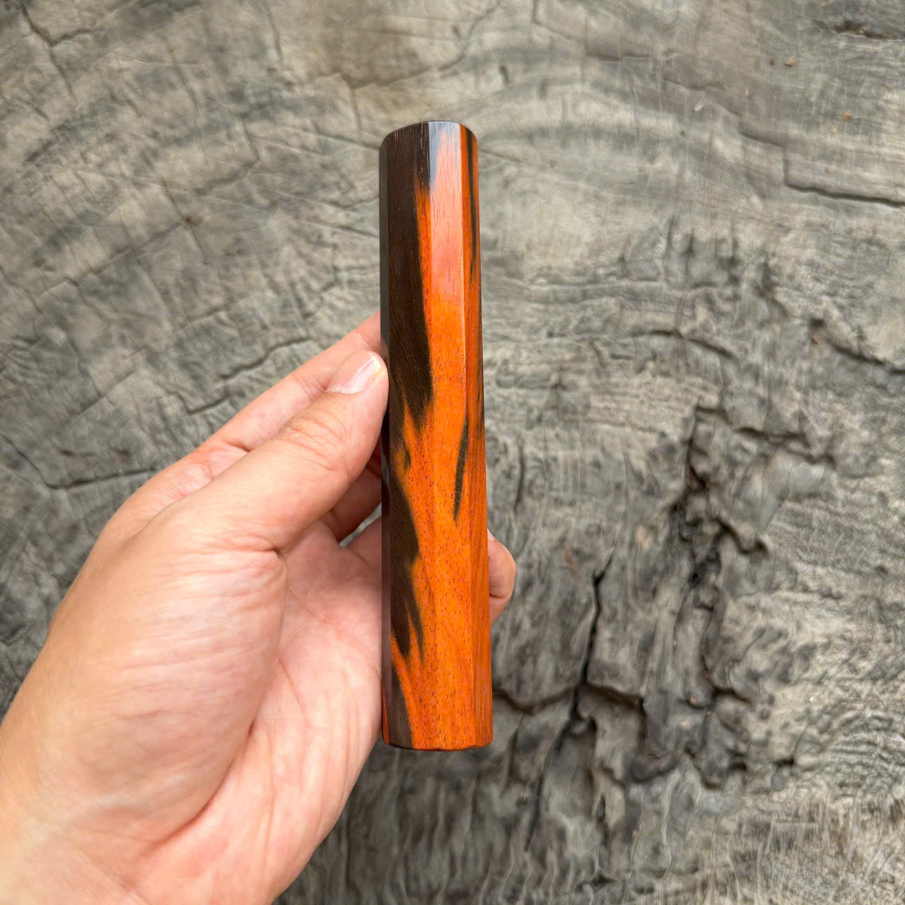 I - 2 Black Red Siamese Rosewood Knife Rest, 145mm