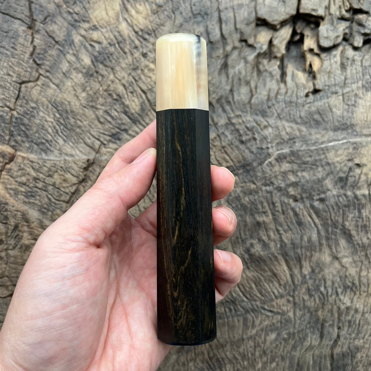 I -5 Ebony Wa handle with white horn ferrule - 145mm