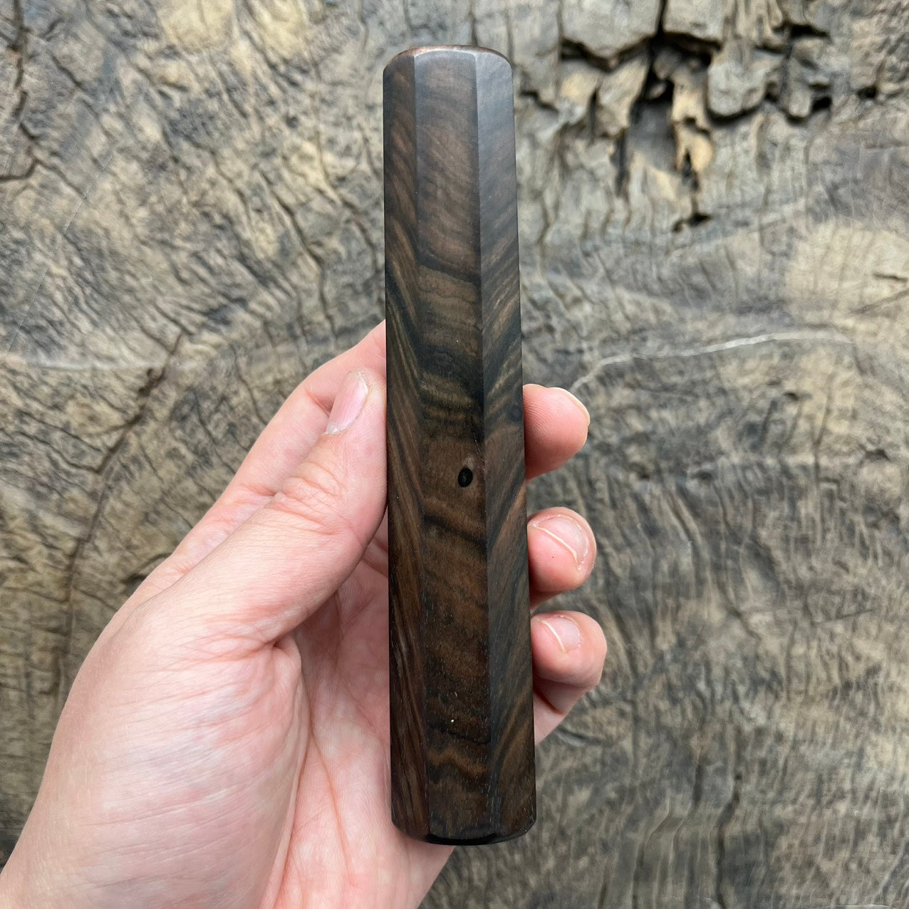 I -8 Horizontal grain Ebony Wa handle, Mono - 145mm