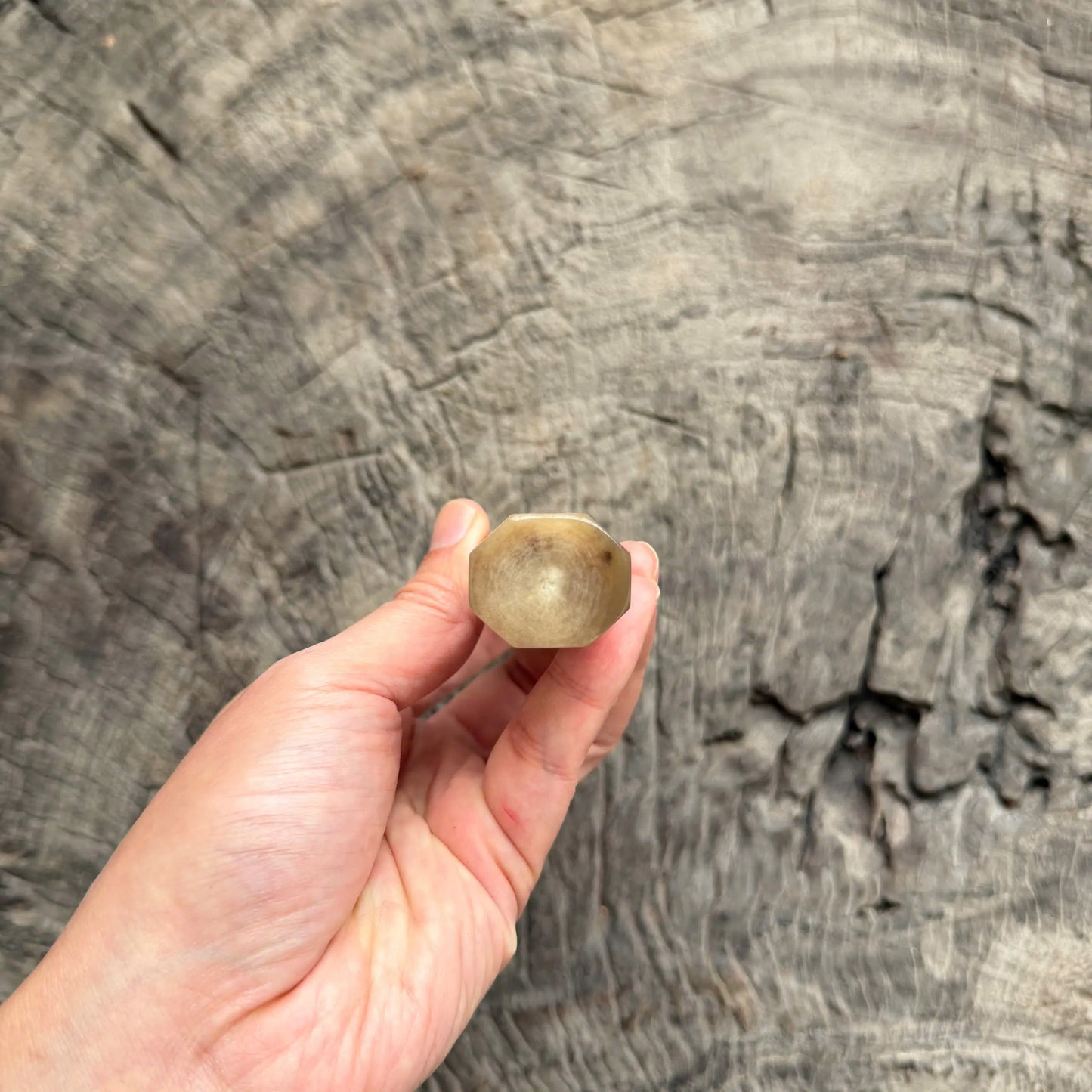 I -  4 Viet Burl Ironwood Wa handle, Nice White Horn Ferrule and Endcap - 145 mm