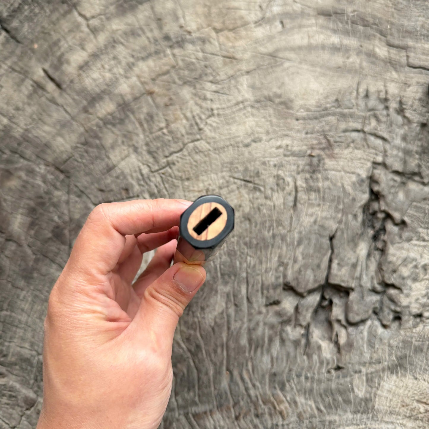 I - 10 Tamamoku Cedar Wa handle Wa handle, Black Horn ferrule - 145 mm