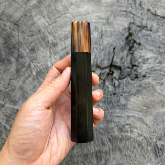 I -37 Ebony Wa handle, Marble Horn Ferrule, 140mm handle