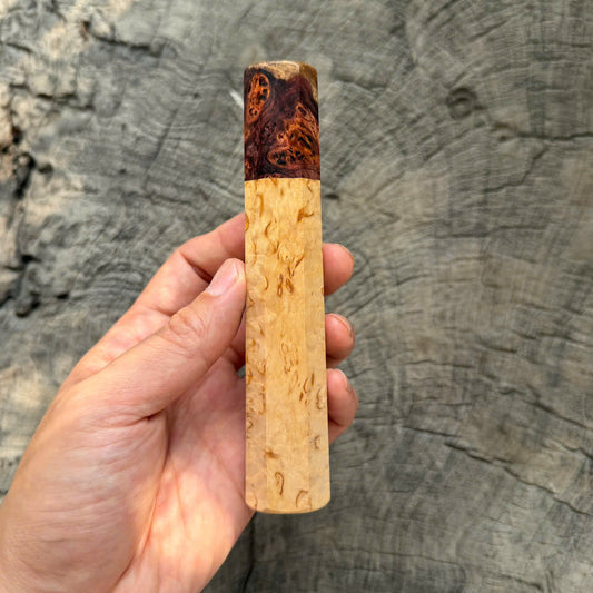 I -Karelian Birch Wa handle, Super Viet Rosewood Burl ferrule, 140mm handle