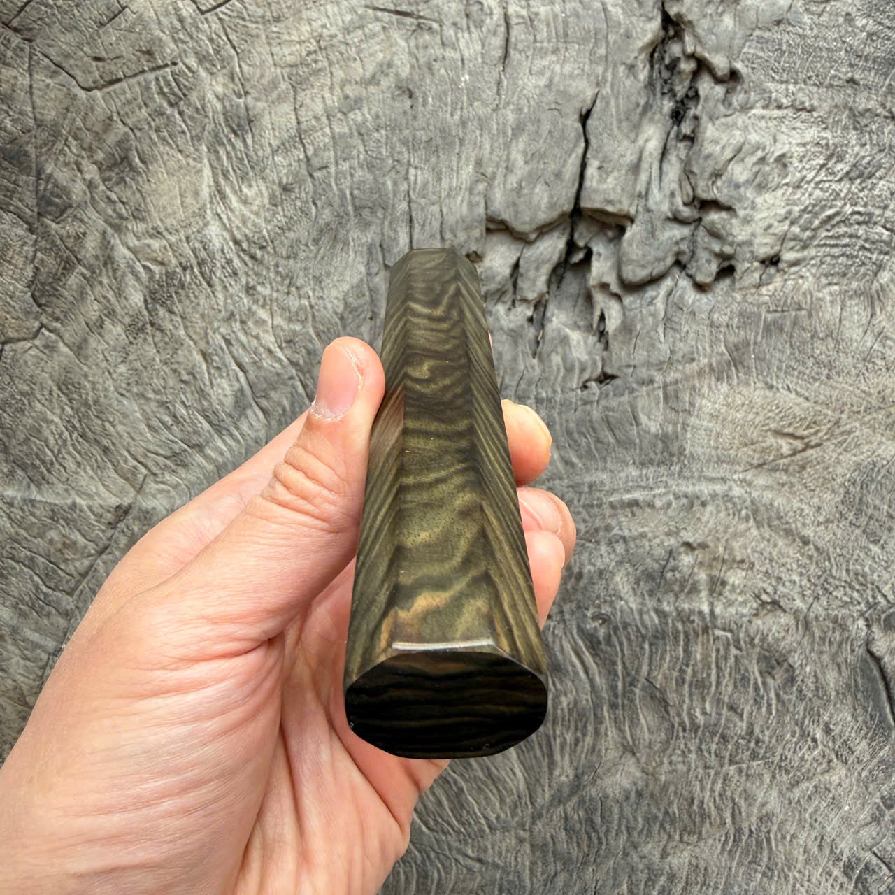 I- 2 Wavy horizontal Rosewood wa handle , Mono - 135mm