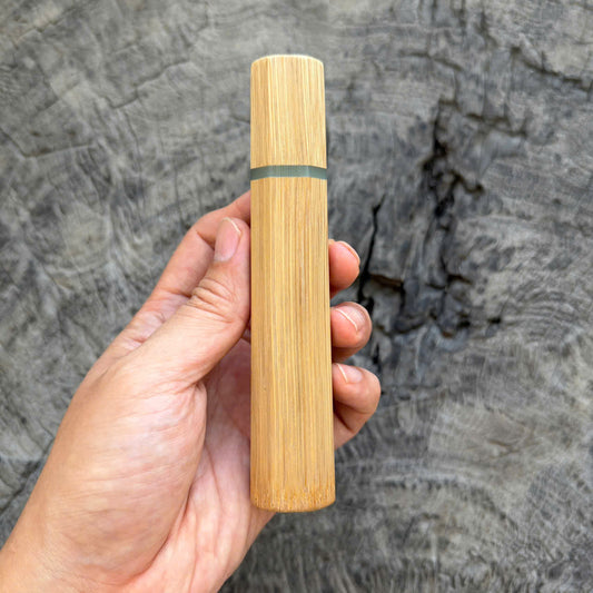 I - Solid Bamboo Wa handle, Jade spacer, 140mm handle