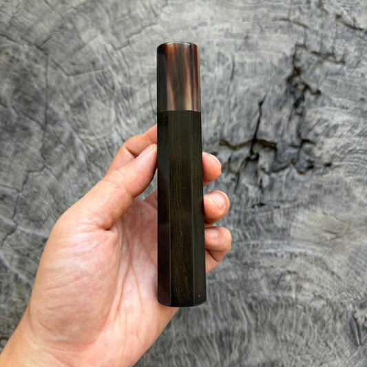 I -37 Ebony Wa handle, Marble Horn Ferrule, 140mm handle