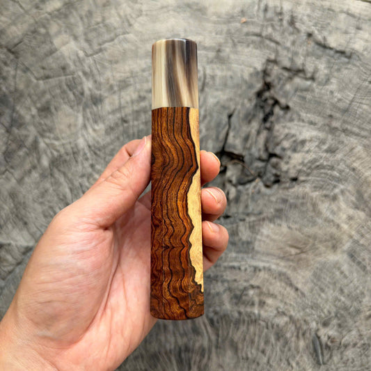 I - 2 Two tone Desert Ironwood Wa handle, Cool Horn Ferrule, 145 mm handle